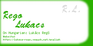 rego lukacs business card