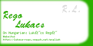 rego lukacs business card
